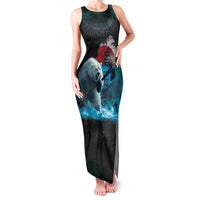 Greenlandic Polar Bear Warrior Family Matching Tank Maxi Dress and Hawaiian Shirt Nordic and Runes Style - Wonder Print Shop