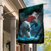 Greenlandic Polar Bear Warrior Garden Flag Nordic and Runes Style - Wonder Print Shop