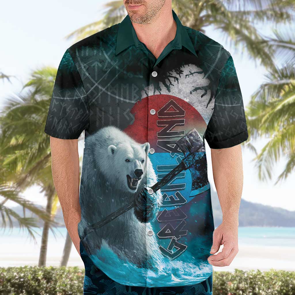 Greenlandic Polar Bear Warrior Hawaiian Shirt Nordic and Runes Style - Wonder Print Shop