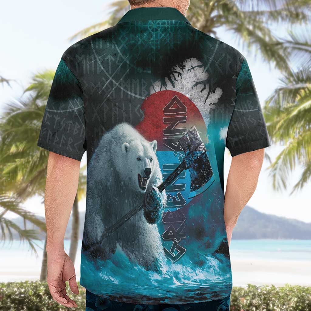 Greenlandic Polar Bear Warrior Hawaiian Shirt Nordic and Runes Style - Wonder Print Shop