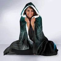 Greenlandic Polar Bear Warrior Hooded Blanket Nordic and Runes Style - Wonder Print Shop