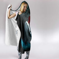 Greenlandic Polar Bear Warrior Hooded Blanket Nordic and Runes Style - Wonder Print Shop