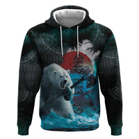 Greenlandic Polar Bear Warrior Hoodie Nordic and Runes Style - Wonder Print Shop