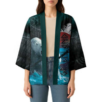 Greenlandic Polar Bear Warrior Kimono Nordic and Runes Style - Wonder Print Shop