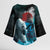 Greenlandic Polar Bear Warrior Kimono Sleeve Blouse Nordic and Runes Style - Wonder Print Shop