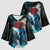 Greenlandic Polar Bear Warrior Kimono Sleeve Blouse Nordic and Runes Style - Wonder Print Shop
