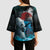 Greenlandic Polar Bear Warrior Kimono Sleeve Blouse Nordic and Runes Style - Wonder Print Shop