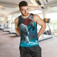 Greenlandic Polar Bear Warrior Men Tank Top Nordic and Runes Style - Wonder Print Shop