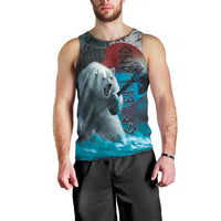 Greenlandic Polar Bear Warrior Men Tank Top Nordic and Runes Style - Wonder Print Shop