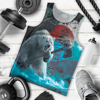 Greenlandic Polar Bear Warrior Men Tank Top Nordic and Runes Style - Wonder Print Shop