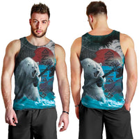Greenlandic Polar Bear Warrior Men Tank Top Nordic and Runes Style - Wonder Print Shop