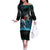 Greenlandic Polar Bear Warrior Off The Shoulder Long Sleeve Dress Nordic and Runes Style - Wonder Print Shop