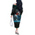 Greenlandic Polar Bear Warrior Off The Shoulder Long Sleeve Dress Nordic and Runes Style - Wonder Print Shop