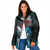 Greenlandic Polar Bear Warrior Padded Jacket Nordic and Runes Style - Wonder Print Shop