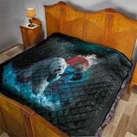 Greenlandic Polar Bear Warrior Quilt Nordic and Runes Style - Wonder Print Shop