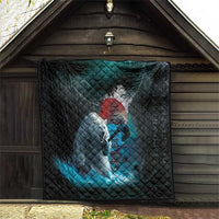 Greenlandic Polar Bear Warrior Quilt Nordic and Runes Style - Wonder Print Shop