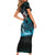 Greenlandic Polar Bear Warrior Short Sleeve Bodycon Dress Nordic and Runes Style - Wonder Print Shop