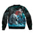 Greenlandic Polar Bear Warrior Sleeve Zip Bomber Jacket Nordic and Runes Style - Wonder Print Shop