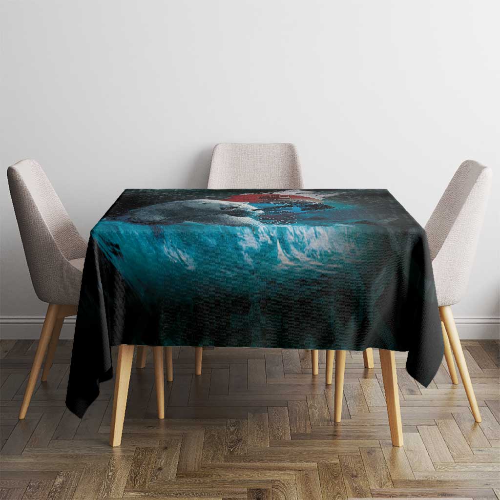 Greenlandic Polar Bear Warrior Tablecloth Nordic and Runes Style - Wonder Print Shop