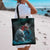 Greenlandic Polar Bear Warrior Tote Bag Nordic and Runes Style - Wonder Print Shop