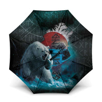 Greenlandic Polar Bear Warrior Umbrella Nordic and Runes Style - Wonder Print Shop