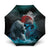 Greenlandic Polar Bear Warrior Umbrella Nordic and Runes Style - Wonder Print Shop