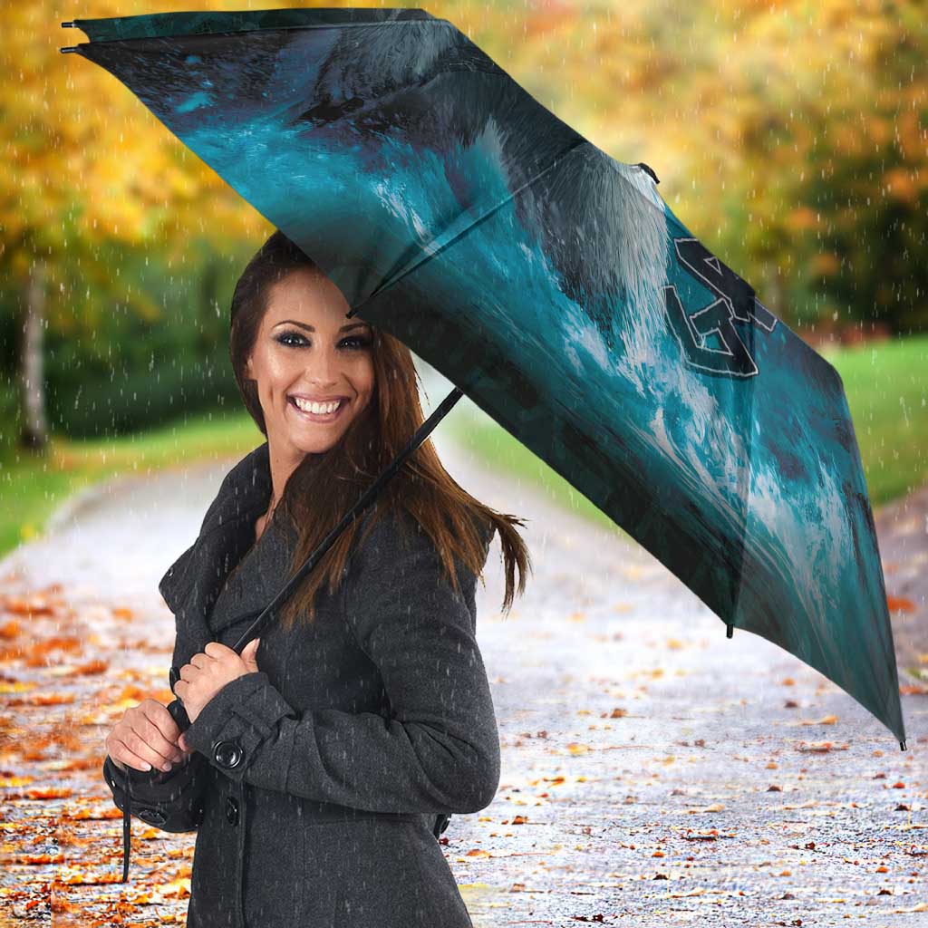Greenlandic Polar Bear Warrior Umbrella Nordic and Runes Style - Wonder Print Shop