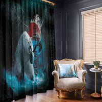 Greenlandic Polar Bear Warrior Window Curtain Nordic and Runes Style - Wonder Print Shop