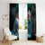 Greenlandic Polar Bear Warrior Window Curtain Nordic and Runes Style - Wonder Print Shop