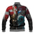 Greenlandic and Danish Together Baseball Jacket Polar Warrior Vikings with National Flag Grunge Style - Wonder Print Shop