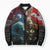 Greenlandic and Danish Together Bomber Puffer Jacket Polar Warrior Vikings with National Flag Grunge Style - Wonder Print Shop