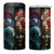 Greenlandic and Danish Together 4 in 1 Can Cooler Tumbler Polar Warrior Vikings with National Flag Grunge Style - Wonder Print Shop
