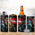 Greenlandic and Danish Together 4 in 1 Can Cooler Tumbler Polar Warrior Vikings with National Flag Grunge Style - Wonder Print Shop