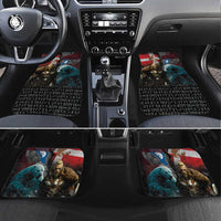 Greenlandic and Danish Together Car Mats Polar Warrior Vikings with National Flag Grunge Style - Wonder Print Shop