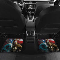 Greenlandic and Danish Together Car Mats Polar Warrior Vikings with National Flag Grunge Style - Wonder Print Shop