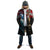 Greenlandic and Danish Together Cloak Polar Warrior Vikings with National Flag Grunge Style - Wonder Print Shop