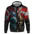 Greenlandic and Danish Together Hoodie Polar Warrior Vikings with National Flag Grunge Style - Wonder Print Shop