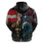 Greenlandic and Danish Together Hoodie Polar Warrior Vikings with National Flag Grunge Style - Wonder Print Shop