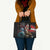 Greenlandic and Danish Together Leather Bag Polar Warrior Vikings with National Flag Grunge Style - Wonder Print Shop