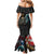 Greenlandic and Danish Together Mermaid Dress Polar Warrior Vikings with National Flag Grunge Style - Wonder Print Shop
