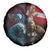 Greenlandic and Danish Together Spare Tire Cover Polar Warrior Vikings with National Flag Grunge Style - Wonder Print Shop