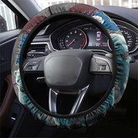 Greenlandic and Danish Together Steering Wheel Cover Polar Warrior Vikings with National Flag Grunge Style - Wonder Print Shop