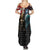 Greenlandic and Danish Together Summer Maxi Dress Polar Warrior Vikings with National Flag Grunge Style - Wonder Print Shop