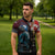 Greenlandic and Danish Together Zipper Polo Shirt Polar Warrior Vikings with National Flag Grunge Style - Wonder Print Shop