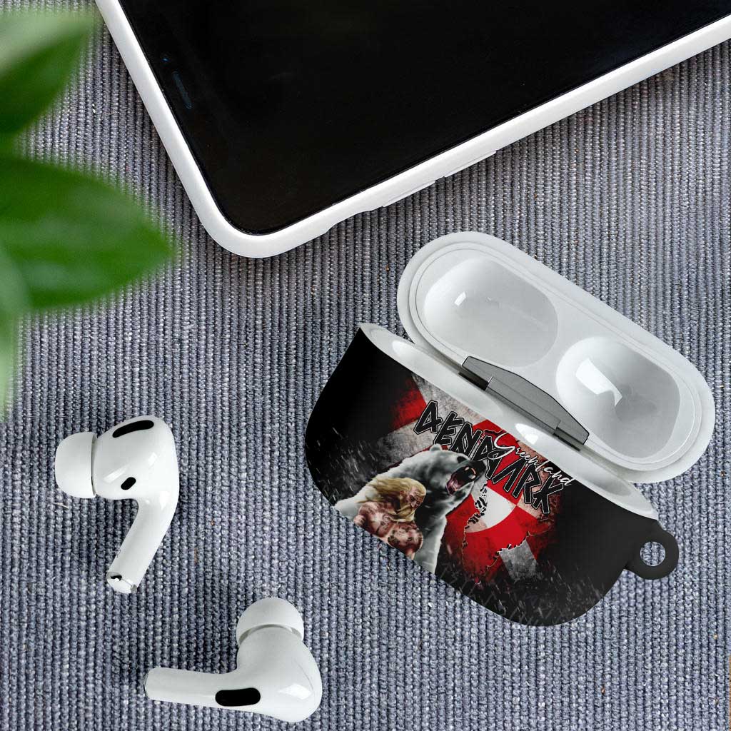 Greenlandic and Danish Together AirPods Case Viking Warrior with Polar Bear Roar - Wonder Print Shop