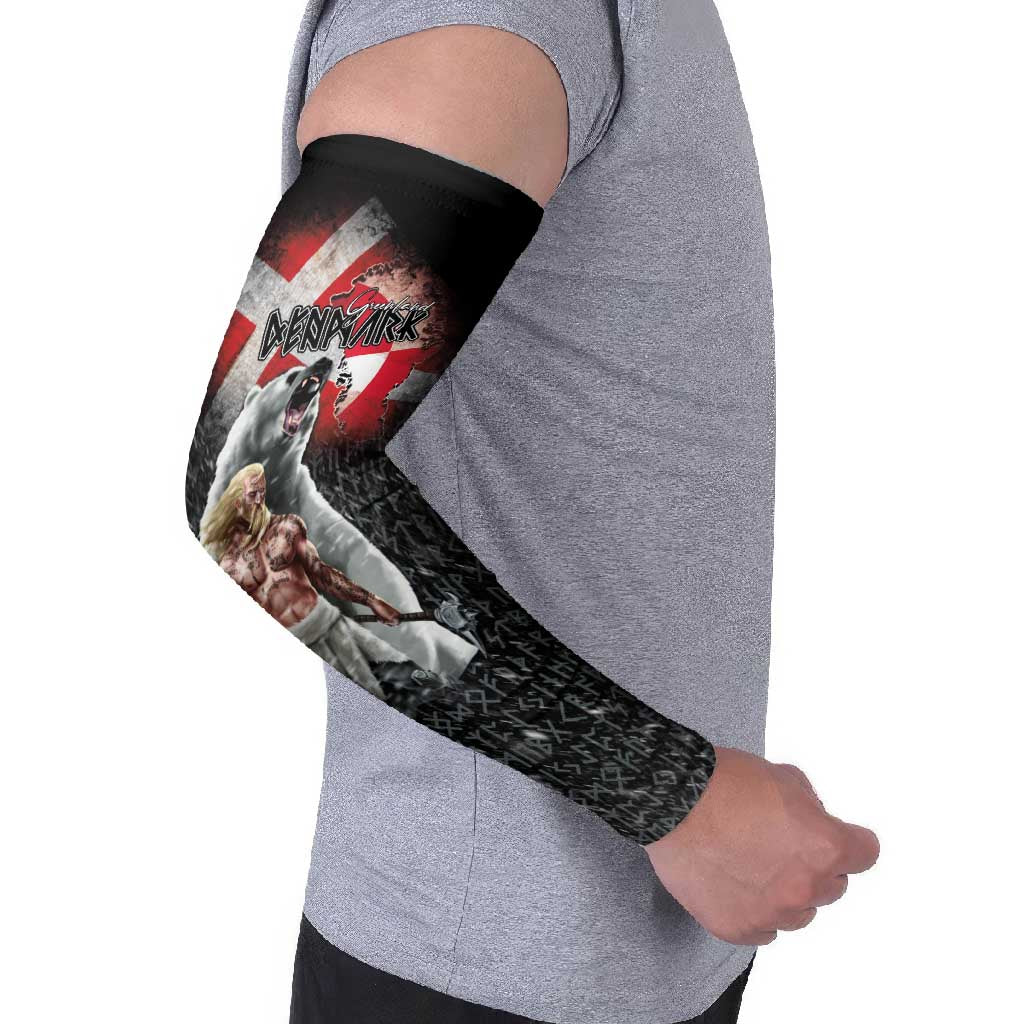 Greenlandic and Danish Together Arm Sleeves Viking Warrior with Polar Bear Roar - Wonder Print Shop