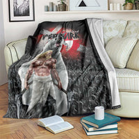 Greenlandic and Danish Together Blanket Viking Warrior with Polar Bear Roar - Wonder Print Shop