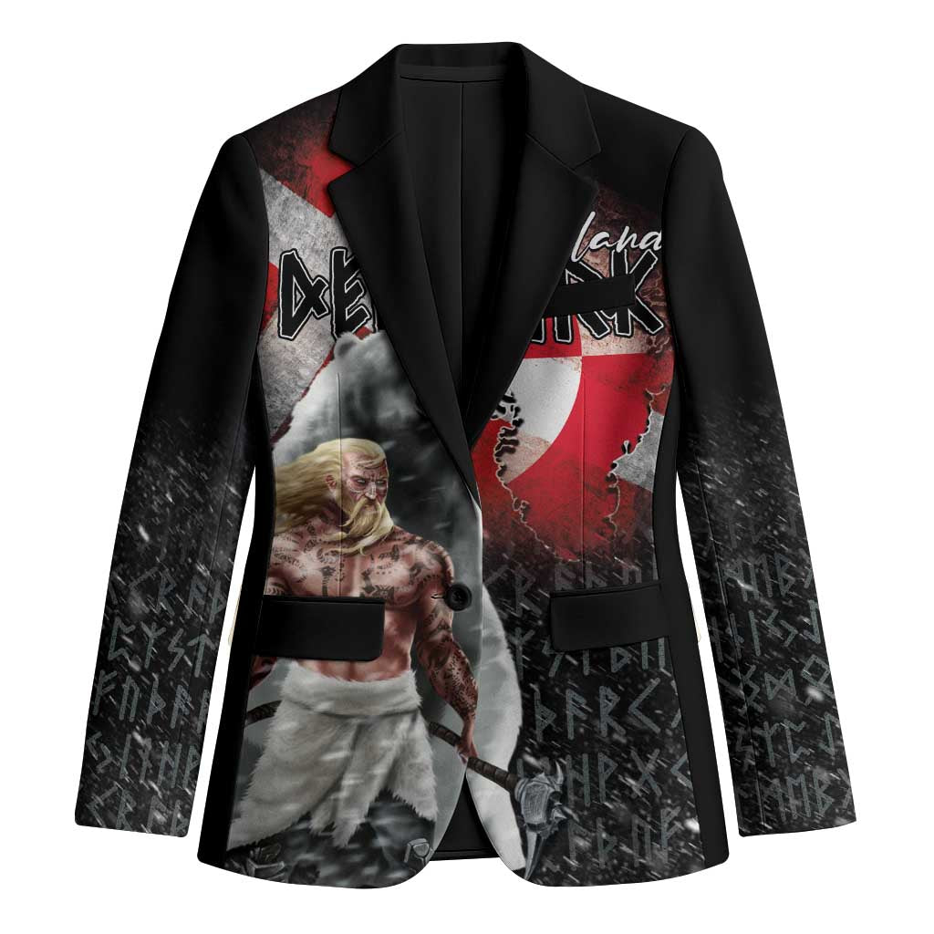 Greenlandic and Danish Together Blazer Viking Warrior with Polar Bear Roar - Wonder Print Shop