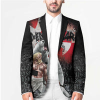 Greenlandic and Danish Together Blazer Viking Warrior with Polar Bear Roar - Wonder Print Shop