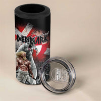 Greenlandic and Danish Together 4 in 1 Can Cooler Tumbler Viking Warrior with Polar Bear Roar - Wonder Print Shop